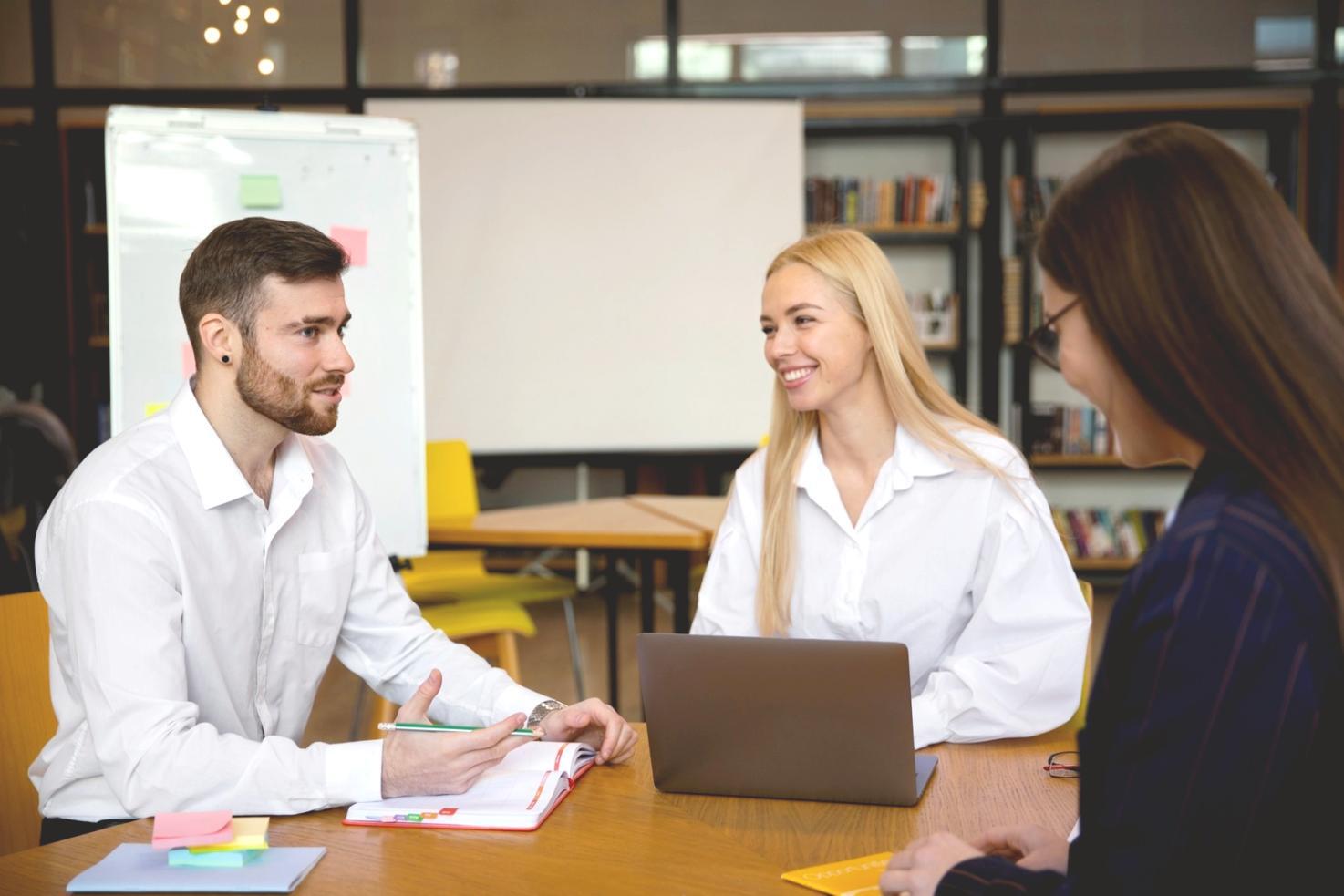 Office environment showing verification processes being implemented