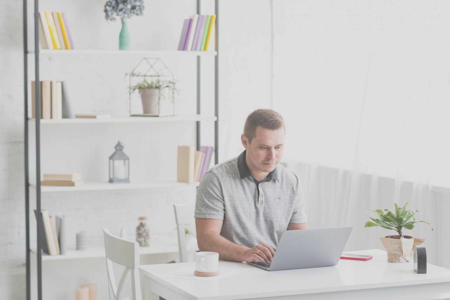 Business professional reviewing fraud detection systems